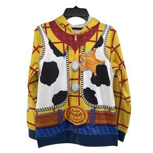 Disney Pixar Toy Story Woody Sheriff Boys Full Zip Hoodie Large 14/16 NWOT